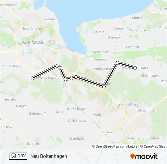 142 Bus Line Map