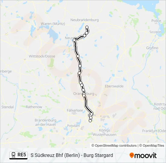 RE5 Train Line Map