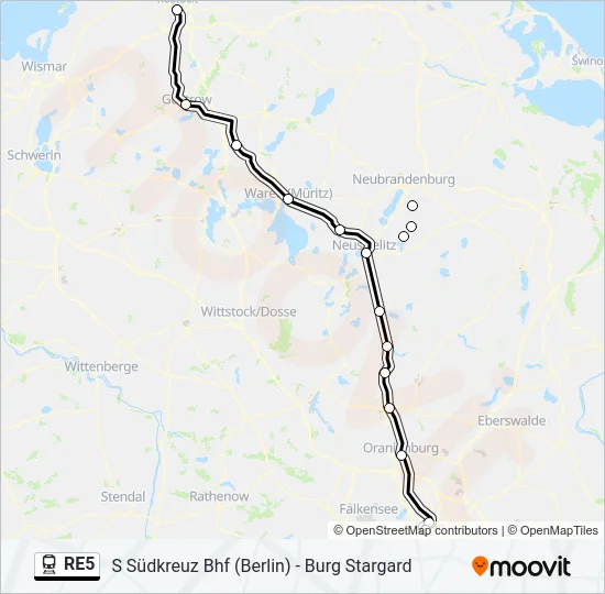 RE5 Train Line Map
