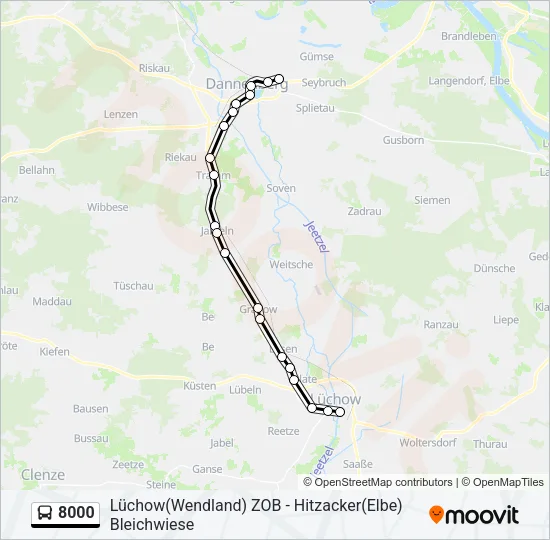 8000 Bus Line Map