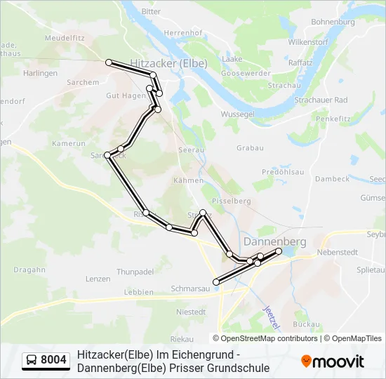 8004 Bus Line Map