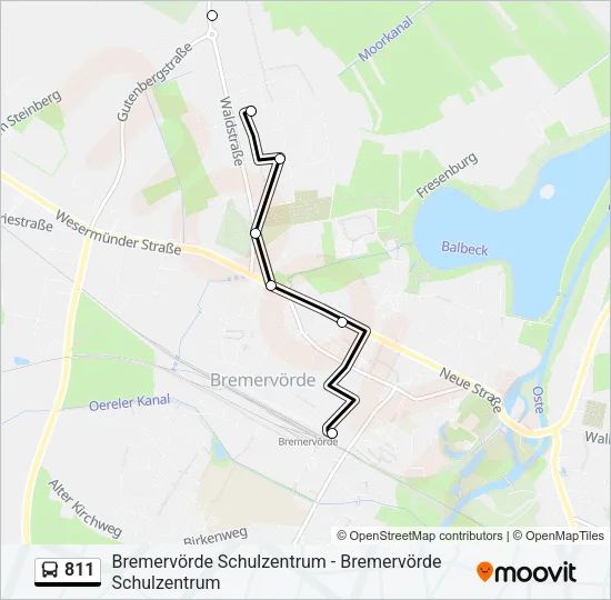 811 Bus Line Map