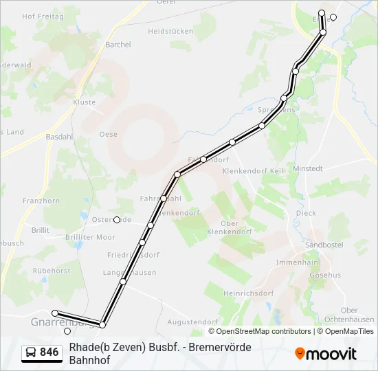 846 Bus Line Map