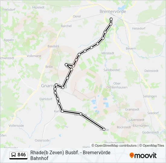846 Bus Line Map