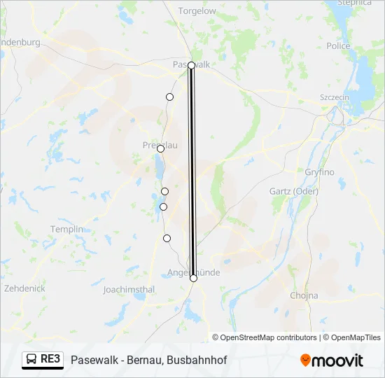 RE3 Bus Line Map