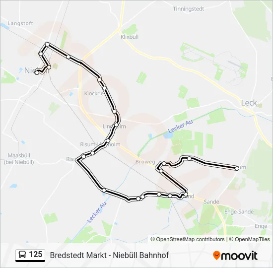 Автобус 125: карта маршрута