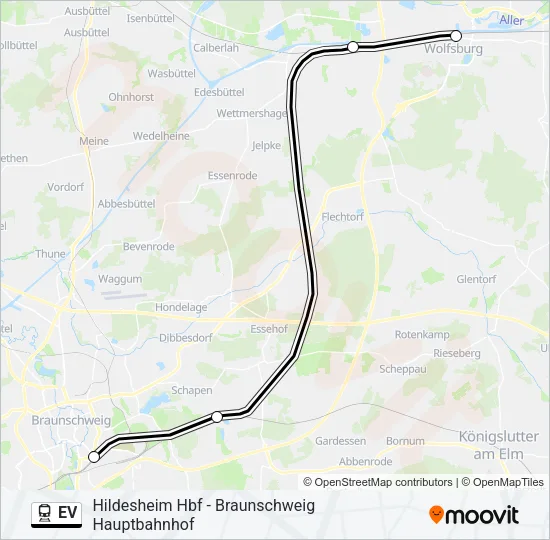 EV Train Line Map