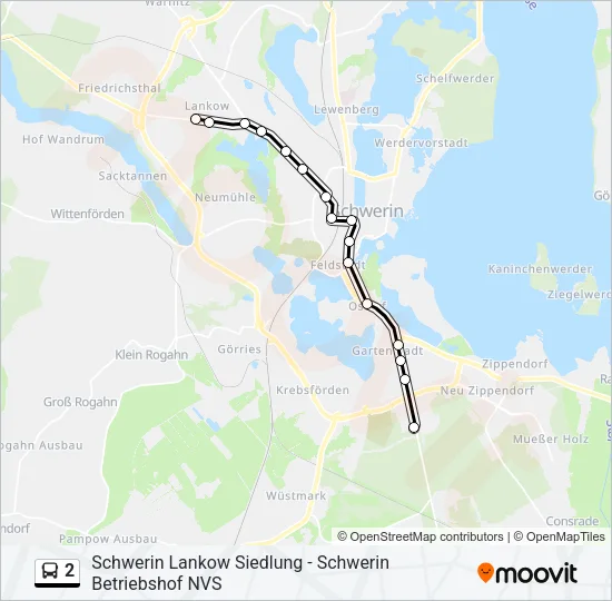 2 Bus Line Map