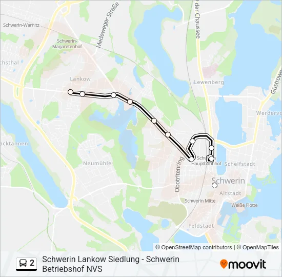 2 Bus Line Map