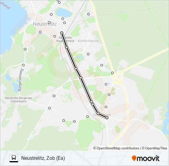 Автобус 2 NEUSTRELITZ: карта маршрута