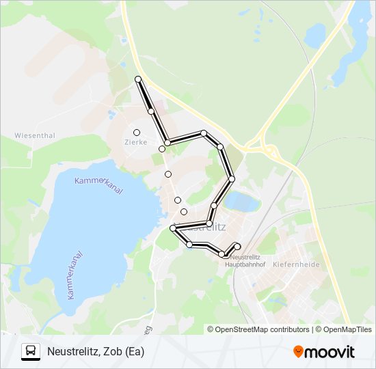 Автобус 3 NEUSTRELITZ: карта маршрута