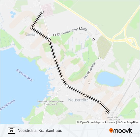 Автобус 3 NEUSTRELITZ: карта маршрута