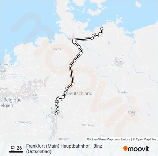 26 Train Line Map