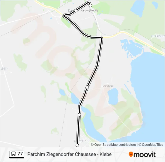 Автобус 77: карта маршрута