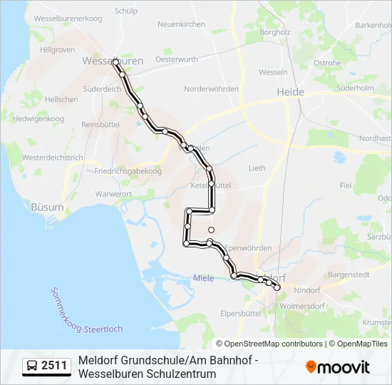 2511 Bus Line Map