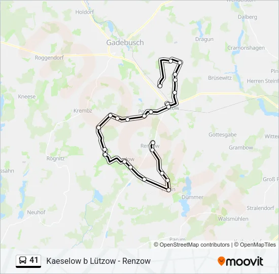 41 Bus Line Map