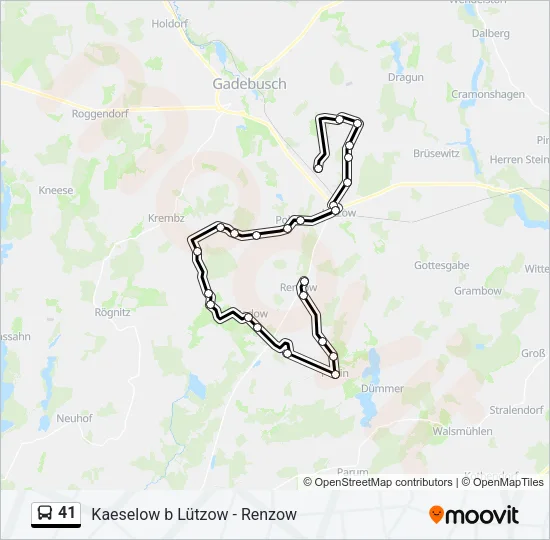 41 Bus Line Map