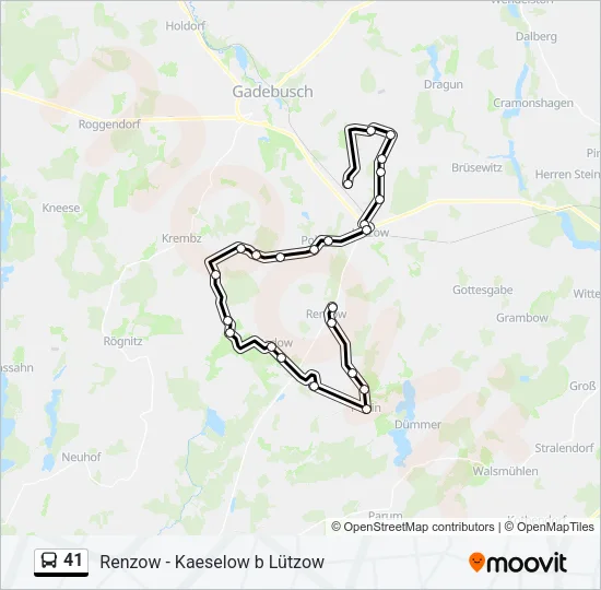 Автобус 41: карта маршрута