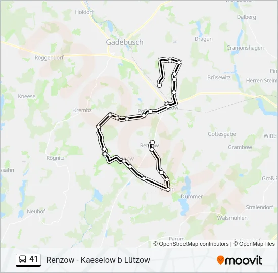 Автобус 41: карта маршрута