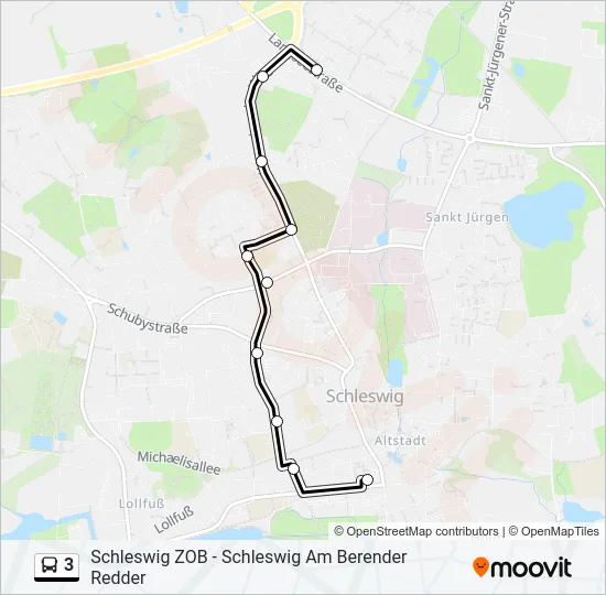 3 Bus Line Map
