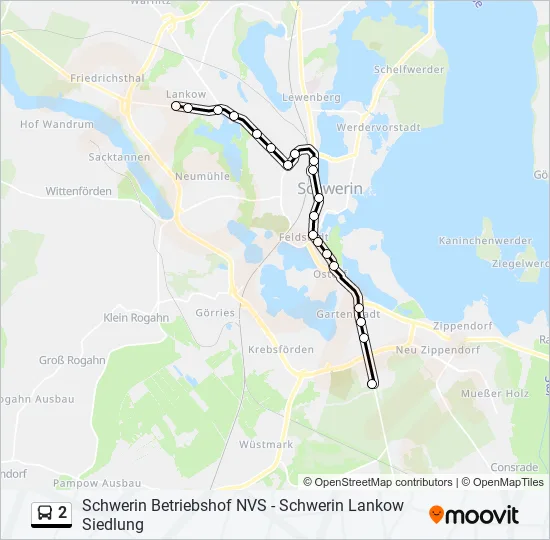 2 Bus Line Map