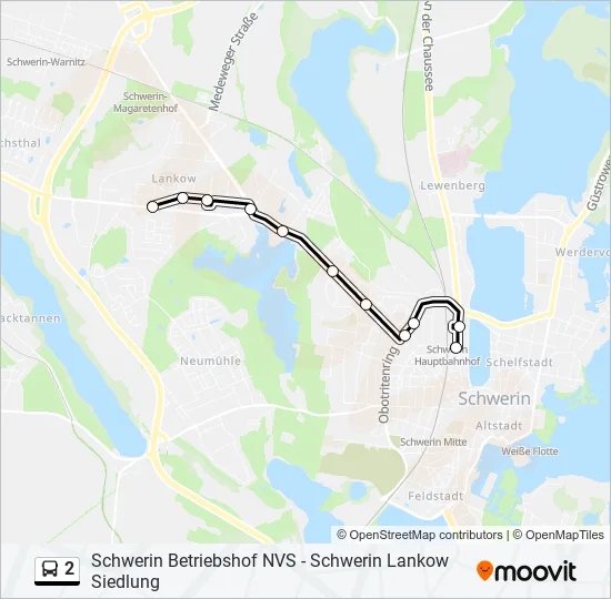 2 Bus Line Map