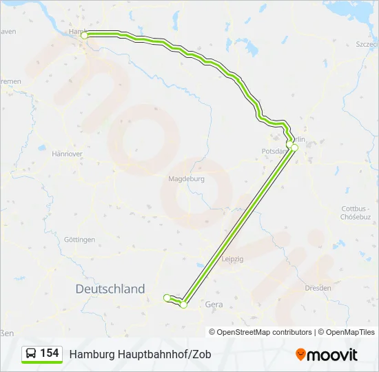 154 Bus Line Map