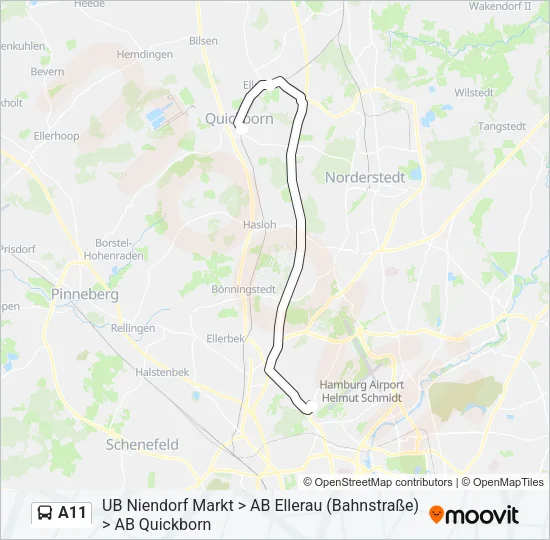A11 Bus Line Map
