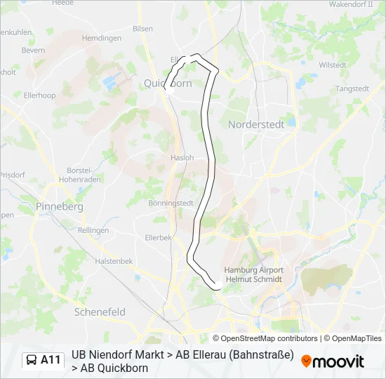 A11 Bus Line Map