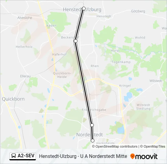 A2-SEV Bus Line Map