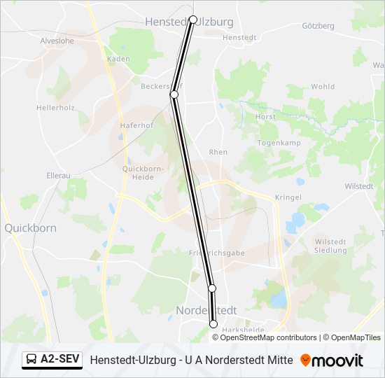 Автобус A2-SEV: карта маршрута