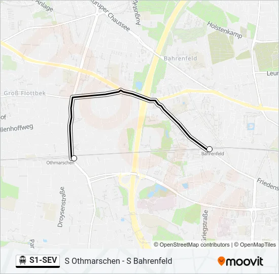 S1-SEV S-Bahn Line Map