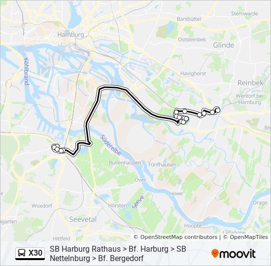 x30 Route: Schedules, Stops & Maps - Bf. Bergedorf (Johann-Meyer-Straße ...