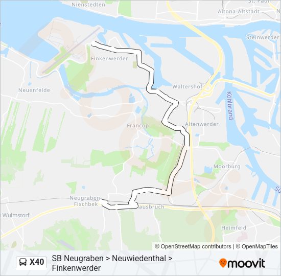 X40 Bus Route Map X40 Route: Schedules, Stops & Maps - S Neugraben (Updated)