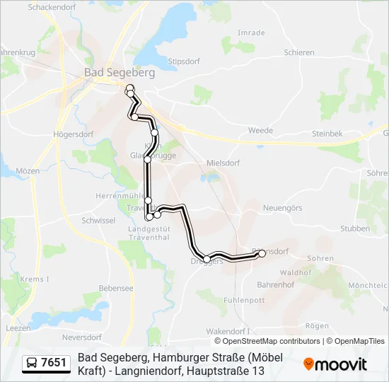 7651 Bus Line Map