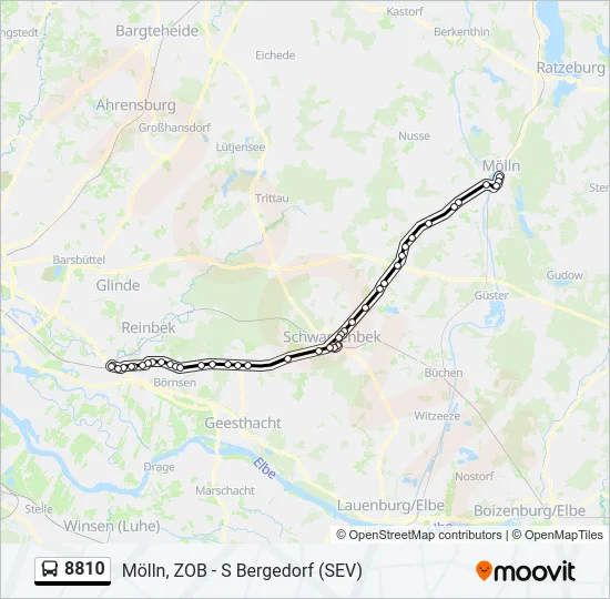 Автобус 8810: карта маршрута