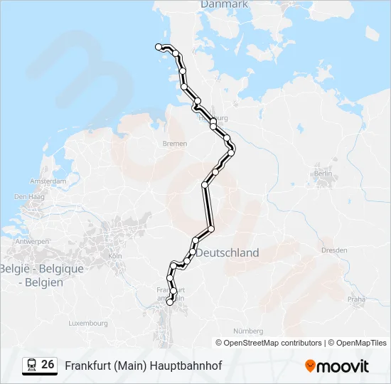 26 Train Line Map