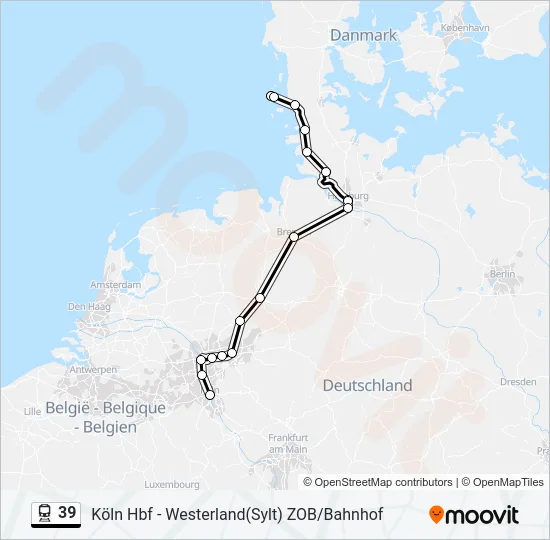 39 Train Line Map
