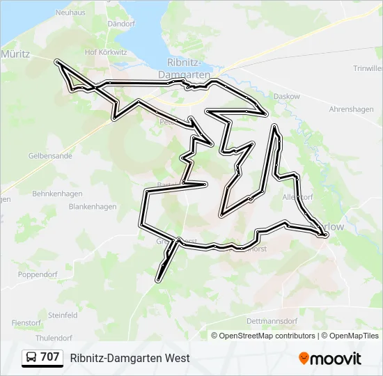 707 Bus Line Map