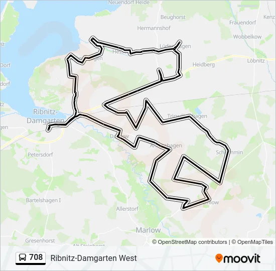 708 Bus Line Map