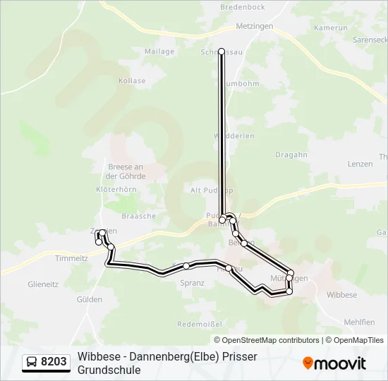 8203 Bus Line Map