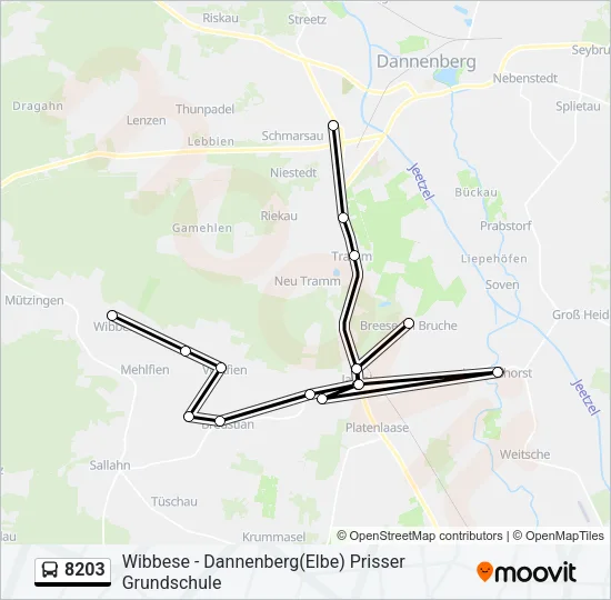 8203 Bus Line Map