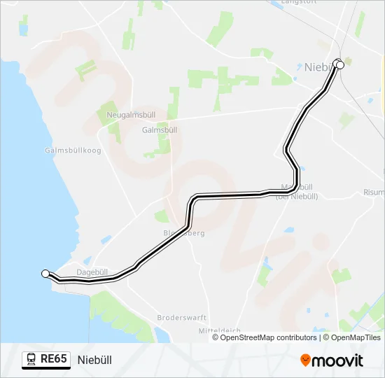 RE65 Train Line Map