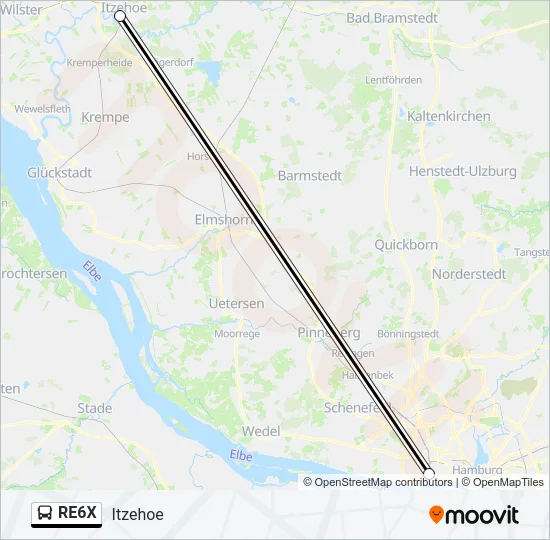 RE6X Bus Line Map