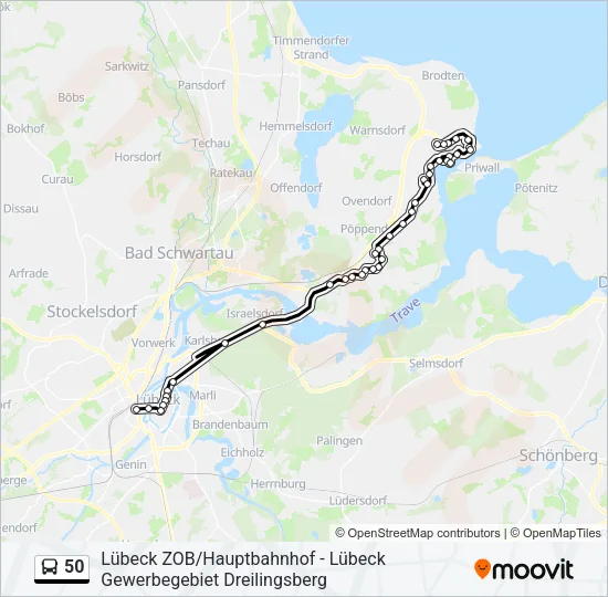 50 Bus Line Map