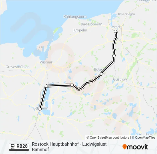 RB28 Train Line Map