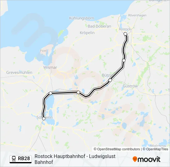 RB28 Train Line Map