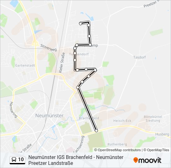 10 Route: Fahrpläne, Haltestellen & Karten - Gem. Schule Brachenfeld ...