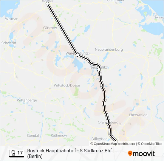 Поезд 17: карта маршрута
