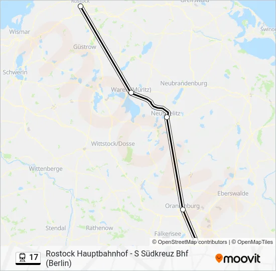 Поезд 17: карта маршрута